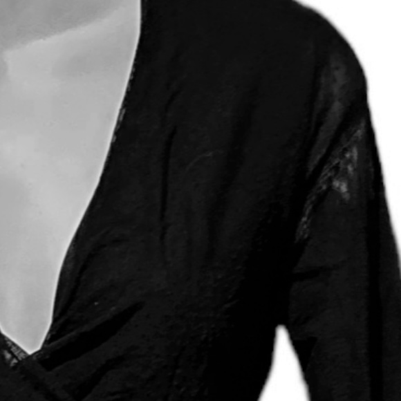 Ganni Women's Black Addison Ruffle Dot Mesh Wrap Dress - Picture 8 of 16